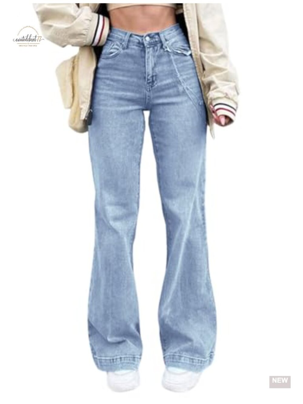 High Waist Flare Bootcut Stretch Denim Jeans Pull On Five Pocket